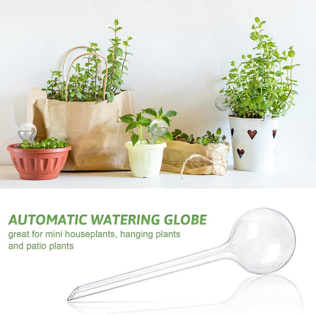 7 Pcs Clear Plant Watering Globes,Plastic Self Watering Bulbs Ball,Garden Water Device for Plant Indoor Outdoor(Small)