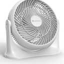 Comfort Zone 11-Inch High-Velocity Tabletop Air Circulator Fan Quiet 3-Speed Personal Turbo Fan with 90 Adjustable Tilt & Carry Handle Compact Desk Fan for Home, Office, or Bedroom White