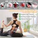 Cordless Heating Pad for Back Pain Relief, Lumbar Massaager with Heat, Rechargeable Heating Massage,Heated Back Belt Abdomen Warmer Lumbar Support (Black)