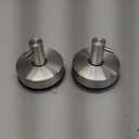 YOHOM Stainless Steel Vacuum Suction Cup Bathroom Shower Holders - Removable Towel Rack, Bathrobe and Loofah Hooks with Brushed Finish (Silver)