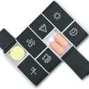 Mote Wallet Credit Card Size Pillbox Carry Medications, Pills 7 Day Weekly Organizer Pill case, Mini, Small Holder, Tiny, Travel, mote, Medicine(Mini Moonpie)