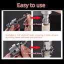 Pipe Thread Cutting Tool,Electric Drill Compatible Pvc Pipes Threader Kit,PVC Thread Maker Tools for Electric Drill,1/2" (DN15) 3/4" (DN20)