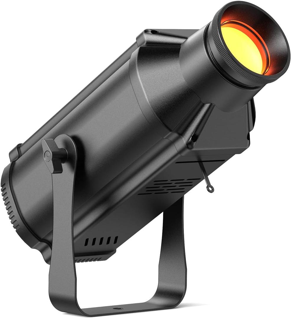 100W Profile Stage Spotlights RGB 3in1 Pinspot Lights 25 Beam Angle 3200K-5600K COB LED Uplights DMX512 Disco DJ Lights for Show