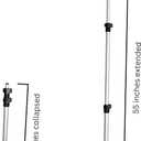 Boat Cover Support Pole - Aluminum - Rubber Crutch Tip - Patented Flip-Lock -Supports 170 pounds - Prevents Water Pooling - Easy Install.