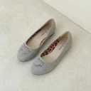 Epic Step Ballet Flats for Women Comfortable Flat Shoes for Women Dressy Casual Round Toe Flats (9.5, Grey)