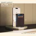 Real Leather Slim Minimalist Wallet for Men and Women -RFID Blocking Front Pocket Thin Credit Card Holder Stylish Wallets (Dark Brown)