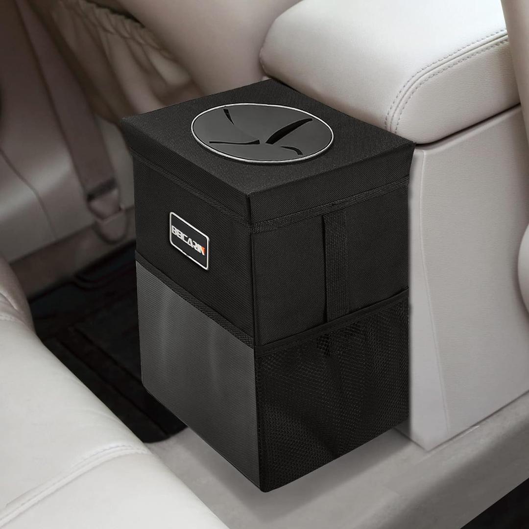 Car Trash Can with Lid - Trash Bag Hanging with Storage Pockets Leak-Proof SUV Organizer Collapsible and Portable Waterproof Truck Garbage Bin, 2.6 Gal Large Capacity Multipurpose Trash Bin for Van Car Trash Can with Lid - Trash Bag Hanging with Storage Pockets Leak-Proof SUV Organizer Collapsible and Portable Waterproof Truck Garbage Bin, 2.6 Gal Large Capacity Multipurpose Trash Bin for Van