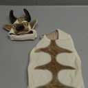 ComfyCamper Oxen Dog Costume - Viking Hat and Cape for Small Medium X Large Cosplay Halloween Costumes, Small (Brown)