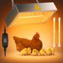 Chicken Coop Heater for Winter, Heat Lamp for Chickens 400W, Chicken Heater for Coop with 2 Heating Settings, for Poultry, Dogs, Pets, Birds, Animals (Small, 1 Pack)