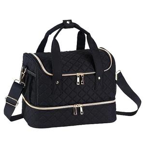 GR69N Nail Polish Organizer Case,Nail Storage Organizer Holds Nail Lamp & 50 Bottles Nail Polish,Travel Nail Tech Case,Nail Kit Organizer Bag Fits Nail Supplies & Manicure Tools,Black (Patented)