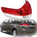 munirater 1-Pack Rear Left Tail Light Brake Lamp Assembly Replacement for Sienna 2011-2014 Outer Driver Side