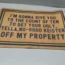 Funny Welcome Doormat For Entrance Way Indoor Front Porch Rugs I'm Gonna Give You To The Count Of Ten Get Off My Property Personalized Home Decor Mat Anti-Slip Novelty Gift Mats23.7"(L) x 15.9"(W)