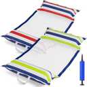 Jasonwell Inflatable Pool Hammock Float - 2 Pack Water Hammock Pool Floaties Multi-Purpose (Saddle Lounge Chair Drifter) 4 in 1 Lake Beach Floating Loungers Swimming Pool Floats Toys for Adults