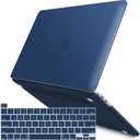 IBENZER Compatible with MacBook Pro 13 Inch Case M2 M1 2026 2025 2024 2023 2022 A2338 A2289 A2251 A2159 A1989 A1706 A1708, Hard Shell Case & Keyboard Cover for Mac Pro 13, Navy Blue, T13NVBL+1A