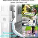 Downspout Diverter, Diverter for Downspout, Rain Barrel Diverter Kit Downspout 3"x 4" and 2"x 3", Rain Barrel Diverter Kit with Adjustable Valve, Diverts Water Into Rain Barrel,4.6ft Hose - White