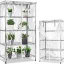 okcool Waterproof Shelf Cover,All Clear Wire Shelf Cover with Zipper,Transparent PVC Clearly Visible.(Fits 36" Wx18 Dx72 H Shelves)