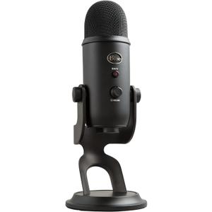 Blue Yeti USB Microphone for Recording, Streaming, Gaming, Podcasting on PC and Mac, Condenser Mic for Laptop or Computer with Blue VO!CE Effects, Adjustable Stand, Plug and Play - Blackout