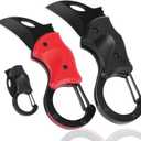 2 Pack Small Pocket Knife for Men,Gifts for father EDC Gadgets with 1.34inch Blade for Everyday Carry, Gifts for Men Dad Husband, Christmas Stocking Stuffers Gifts for Him and Her (Black&Red)