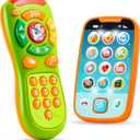 JOYIN Baby Toy Phone, Remote and Smartphone with Music, Fun Learning Musical Toys for Babies, Boys or Girls, Holiday Stocking Stuffers, Birthday Gifts for Kids, Gift for Christmas