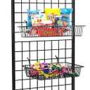 6' x 2' Grid Panel Tower with T Base and Footbeds, Black Finish, 72 inches x 25 inches x 2 inches
