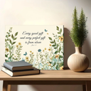 Christian Floral Scripture Canvas Wall Art Wildflower Bible Verse Wall Decor Picture Psalm Religious Faith Art Poster Print for Living Room Bedroom Decoration 12x16in