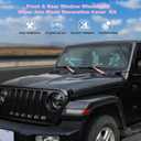 Front & Rear Window Windshield Wiper Arm Blade Decoration Cover Kit Fit for 2018-2024 Jeep Wrangler JL JLU & Gladiator JT (Pink)