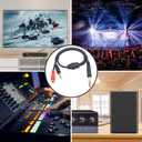 Duttek 1/4 to 3.5mm and RCA TRS Stereo Audio Cable, 2 in 1 6.35mm 1/4 Male to 3.5mm 1/8 Male and RCA Female Audio Cable for Speaker, Guitar or AV Receiver 1.65FT/50cm