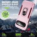 for Google Pixel 10 Pro Case [15 FT Military Grade Drop Protection] with Screen Protector & Lens Protector Heavy-Duty Shockproof Kickstand Case for Pixel 10 Pro Pink