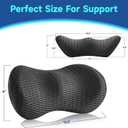 Lumbar Support Pillow for Office Chair Car Lumbar Pillow,Memory Foam Back Cushion with Breathable 3D Mesh Lumbar Support Orthopedic Backrest for Lower Back Pain Relief Ergonomic, LowerBackSupportBlack