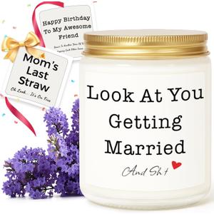 2 x Funny Wedding Gifts for Women, Bridal Shower Gifts for Bride, Unique Engagement Gift for Couple, Bachelorette & Bride to Be, Best Friend, Her, Ideal Valentine's Day Gift with Replaceable Stickers, 450g