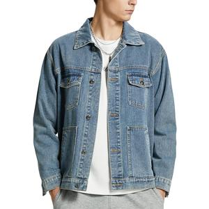 Denim Jacket Men Vintage Autumn and Winter Tops Mens Denim Trucker Jacket XXL