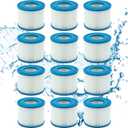 ATXKXE Type VI SPA and Hot Tub Filter Replacement Cartridge for Lay-Z-Sp, Other Inflatable Hot Tub Filter, Coleman SaluSpa 90352E Swimming Pool Filter, 12 Pack