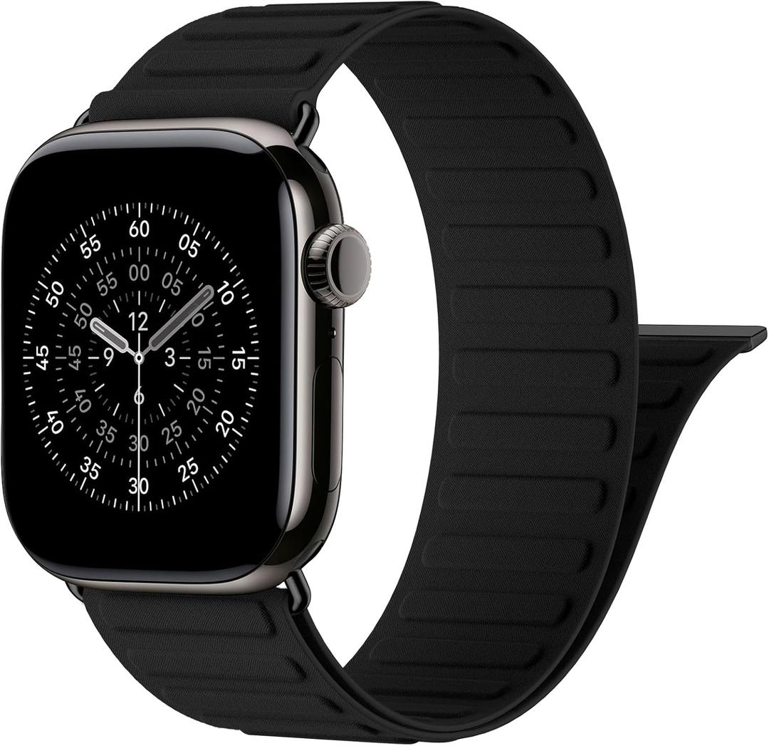 Patented Magnetic Link Sport Band Compatible with Apple Watch Bands Men 44mm 45mm 46mm 49mm 42mm 41mm 40mm 38mm Women, Nylon Sport Loop Strap for iWatch Ultra 3 2 1 SE Series 11 10 9 8 7 6 5 4 3 2 1