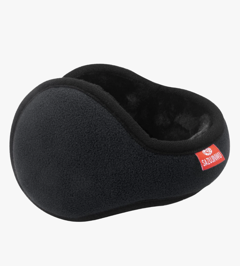 sazujinwu Winter Earmuffs for Men Unisex Fold Fleece Ear Muffs Women`s Ear Warmer Back Neck Earmuff