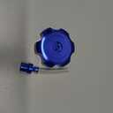 Riloer CNC Aluminum Gas Fuel Tank Cap with Vent Breather Tube, 40mm/1.57in Gas Fuel Tank Cap, Petrol Diesel Cover, Fit for 50cc 70cc 90cc 110cc 125cc Coolster, Blue