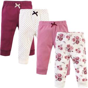 Hudson Baby Unisex Cotton Pants and Leggings (5T, Rose)