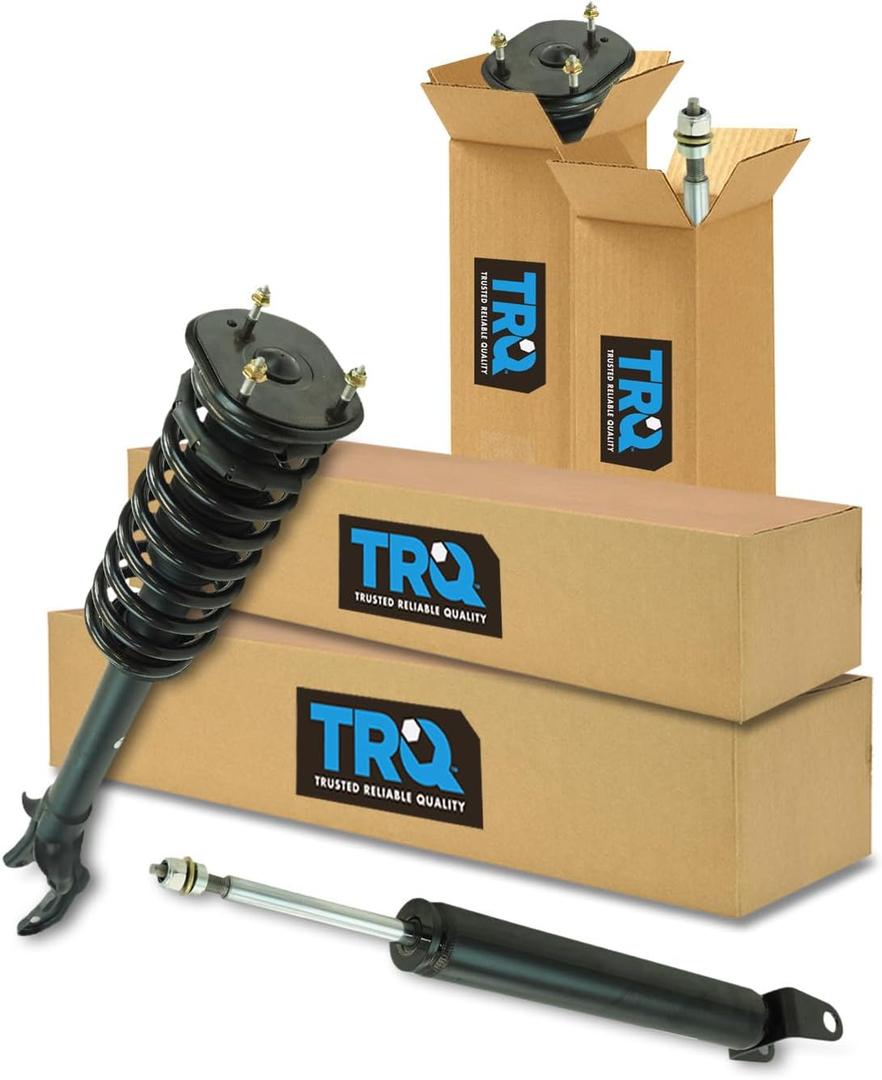 TRQ Front and Rear Complete Strut Assembly & Shock Absorber Kit Complete Strut & Coil Spring Assembly Compatible with 2011-2015 Jeep Grand Cherokee