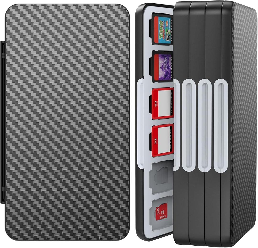 HEIYING Game Card Case Holder Compatible with Nintendo Switch & OLED & Lite ,Portable Memory Card Storage Case with 96 Games Cards Slots and 24 Micro SD Cards Slots