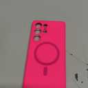 Strong Magnetic Silicone Case for Samsung Galaxy S25 Ultra, Soft Slim-fit Liquid Silicone Phone Case with Built-in Camera Protector