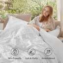 Bedsure Boho Duvet Cover King Size - Boho Bedding, Tufted King Duvet Cover for All Seasons, 3 Pieces Embroidery Shabby Chic Home Bedding,Comforter Not Included (White, 104" x 90")
