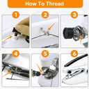 Handheld Sewing Machine, Mini Electric Handy Sewing Machine, Quick Portable Mending Machine, perfect for Beginners Sewing Curtain DIY Fabric Cloth Jeans Pet Clothes Home Travel Use(Black)