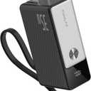 Kuulaa 35W Portable Charger with Built in Cable and AC Wall Plug, 5000 mAh Mini Power Bank, External Battery Pack for iPhone 16/15/14/13 Series, Samsung, iPad etc