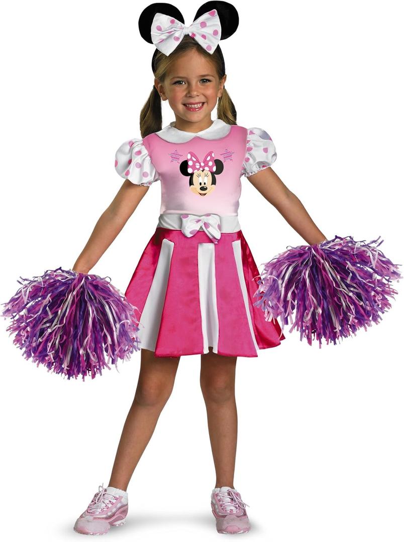 Disney Minnie Mouse Cheerleader Toddler Girls' Costume (Extra Small (3T-4T))