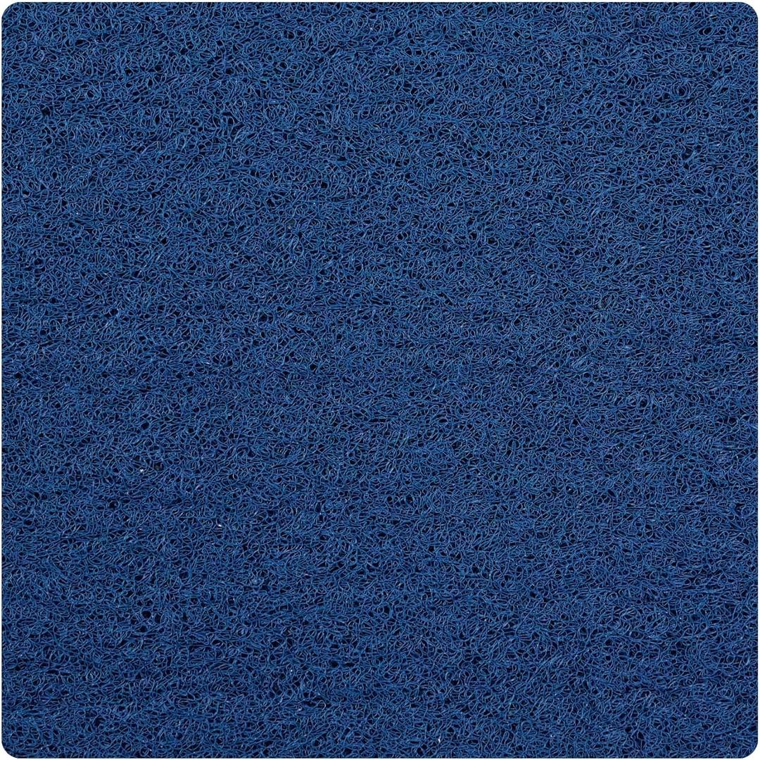 Enkosi Loofah Shower Mat Non-Slip - Anti-Slip Bath Mat for Inside Showers, Tub, Bathtub, Bathroom - Quick Dry PVC with Drain Holes - Cushioned Safety Grip - Secure for Kids and Elderly (Navy 24x24)