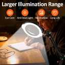 Magnifying Glass with Light and Stand, 10X 30X Desktop LED Magnifying Lamp with Base and Clamp, 5 Color Modes, 3 Dimmable Levels Hands Free Magnifying Glass for Reading, Close Work, Crafts, Jewelry