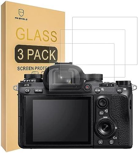 Mr.Shield [3-Pack] Screen protector for Sony Alpha a7RIII a7RIV A7R3 A9 A7RII A7SII A7III RX100 Camera [NOT fit For A7IV Camera] [Tempered Glass] [Japan Glass with 9H Hardness] Screen Protector