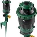 Hourleey Gear Drive Sprinkler for Yard, Heavy Duty 5-Pattern 360 Degree Rotary Water Sprinkler with Spike Base, Durable Lawn Sprinkler with 3/4 Inch Adapters for Large Area Garden