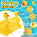 Seenelling 98 Inch Giant Inflatable Duck Pool Slide, Large Water Slide Above Ground for Kids and Adults, Summer Swimming Pool Party Supplies for Backyard, Kids Birthday Party, Family Game