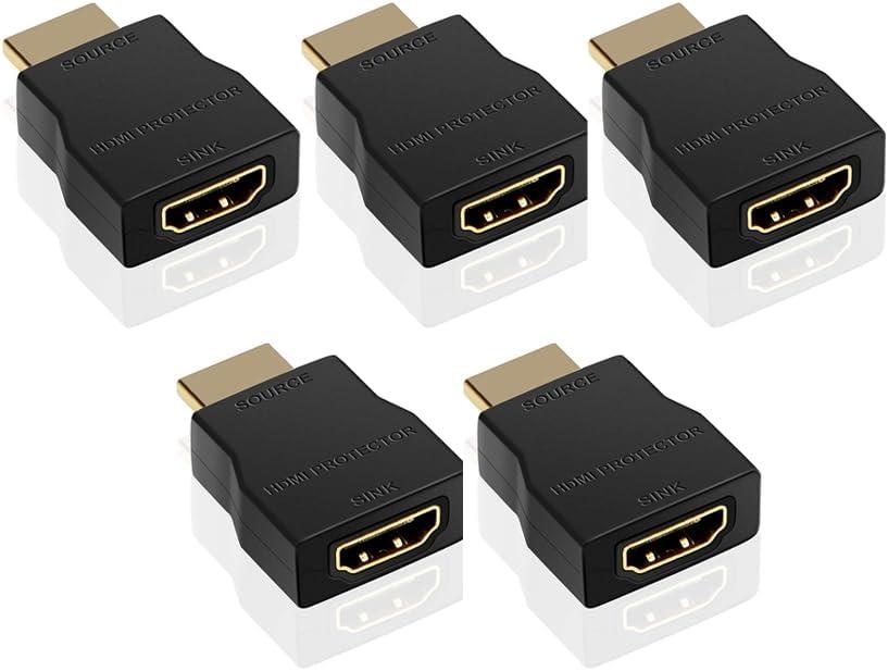 NEWCARE HDMI Surge Protector, Mini Portable HDMI 1.4 Protector for ESD and Surge Protection, Support HDCP 4K 30Hz (5, Black)