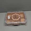 U-QE Dishwasher Safe Snackle Box Container with 8 Small Snacks Box - Premium Pink Plastic Divided Serving Tray with Lid and Handle for Snack, Veggie, Fruits, Perfect for Mothers Day, Picnic